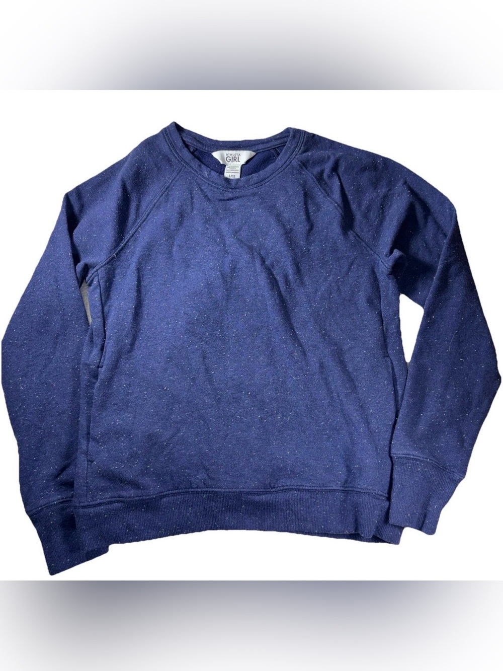 Athleta Girl Navy Speckled Crewneck Sweater